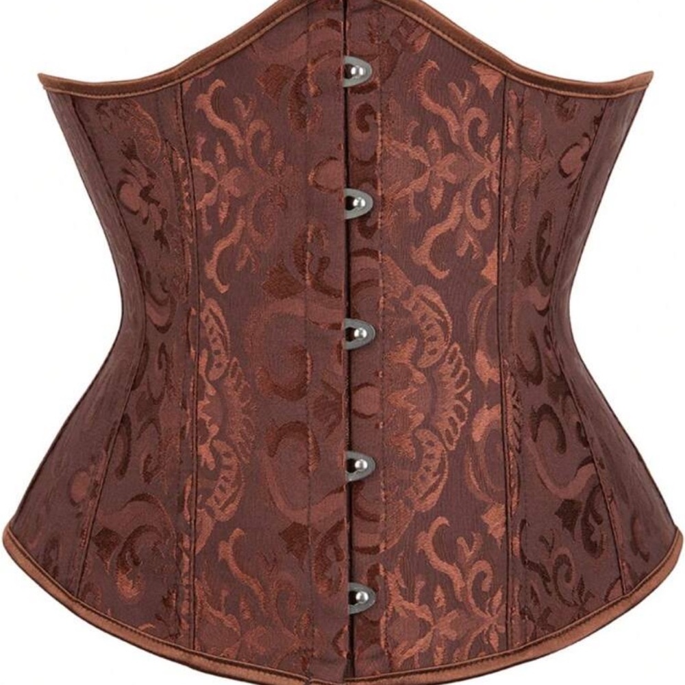 Elegant Brown Brocade Corset